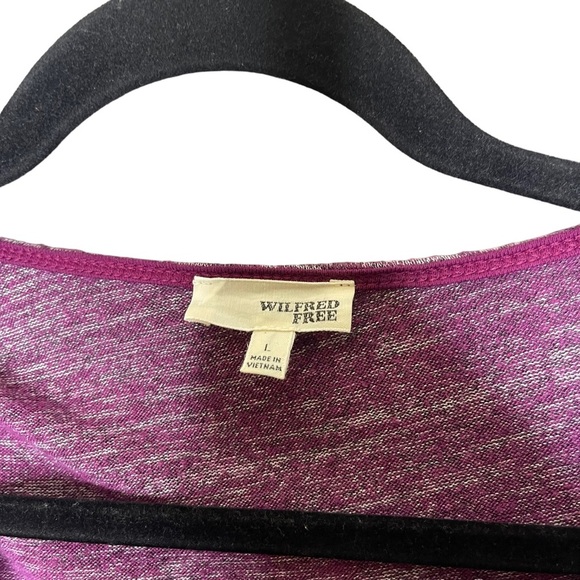 Wilfred Free ‘Izidora’ Marled Purple Faux Wrap Dress Size Large - Picture 8 of 8